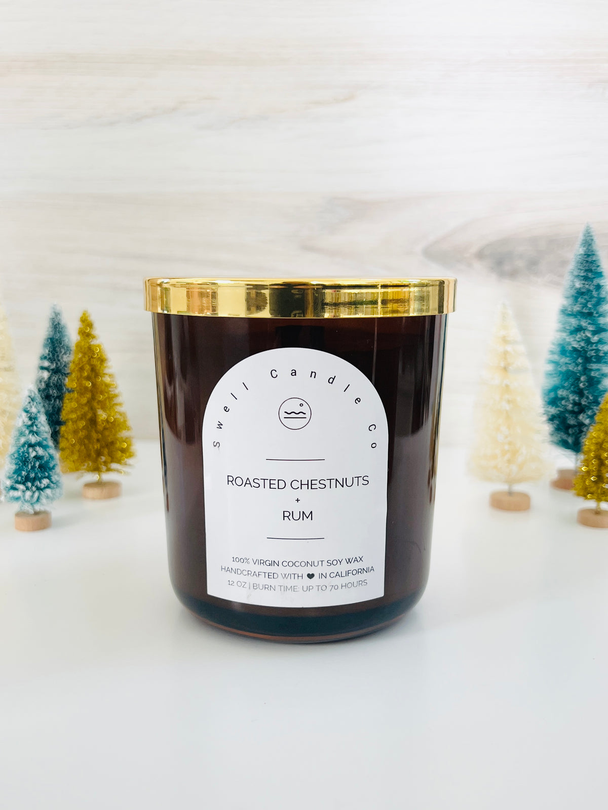 Spiced Rum + Coconut Soy Wax Candle - Signature Glass